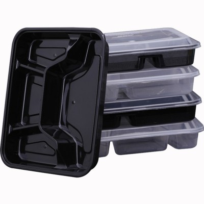 Disposable plastic take away food packaging container lunch box for delivery