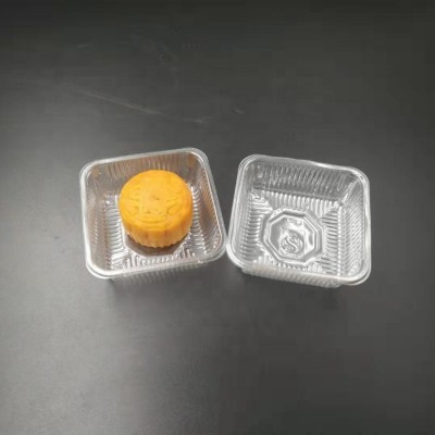 clear small square plastic moon cake tray/box/container