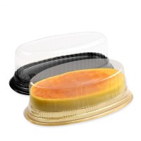 Eco-friendly oval transparent  plastic baking pastry box for food container