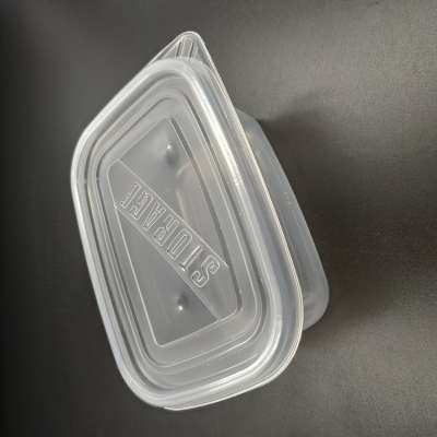 HIgh quality 24 oz pp take away plastic transparent food storage lunch box for keep fresh