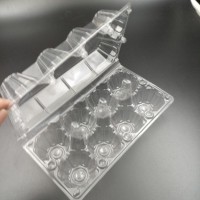 clear disposable 8 holes plastic egg box