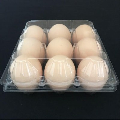 clear cheap 9  holes plastic duck egg box/container/holder