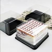 square clear plastic beautiful box for cake container